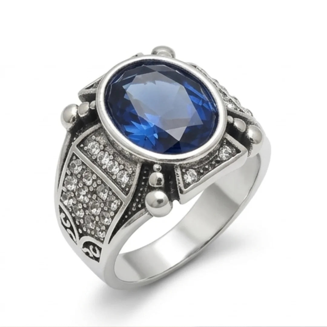 Neelam Ring | Turkish Design | Step Cut | CODE N-43
