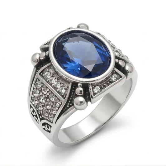 Neelam Ring | Turkish Design | Step Cut | CODE N-43