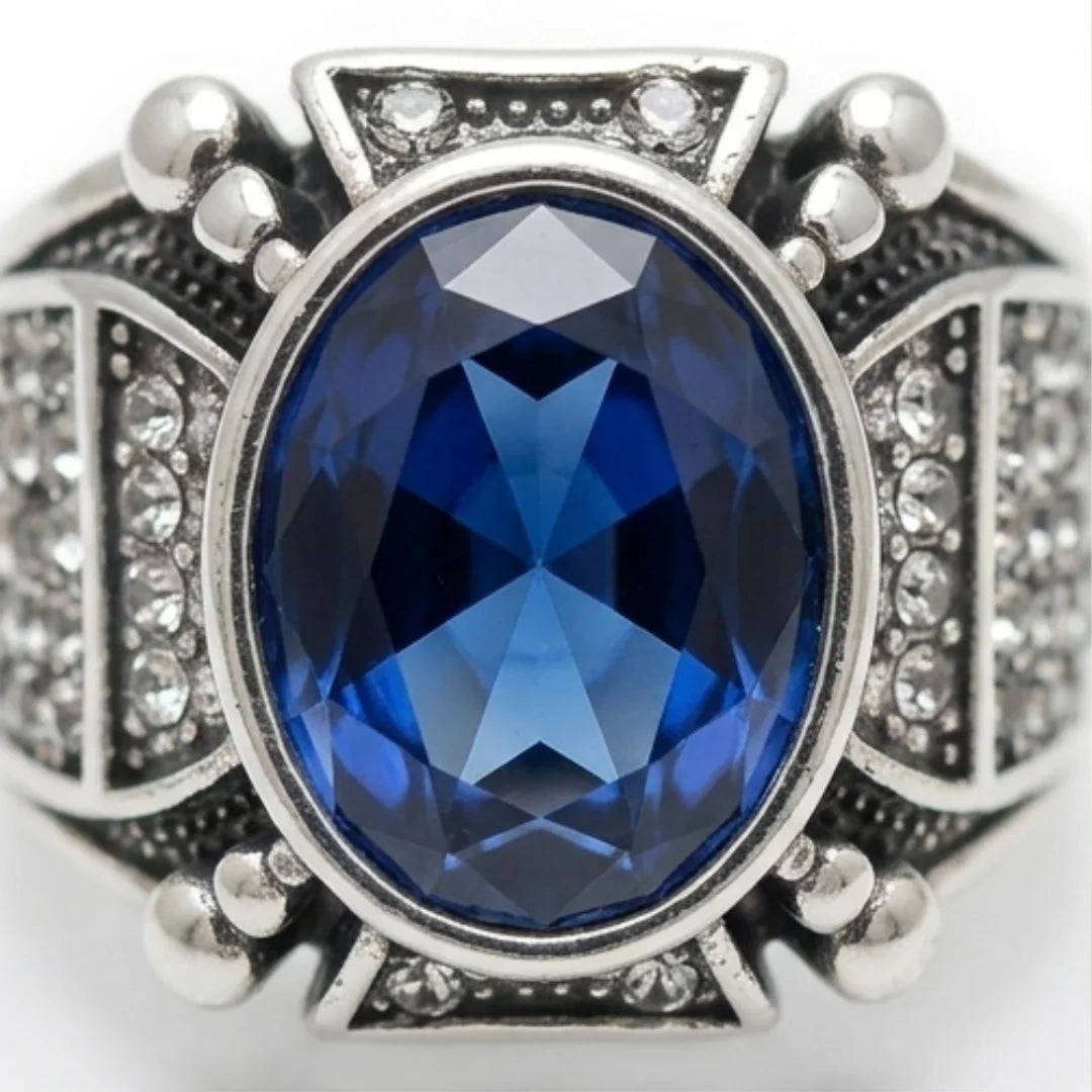 Neelam Ring | Turkish Design | Step Cut | CODE N-43