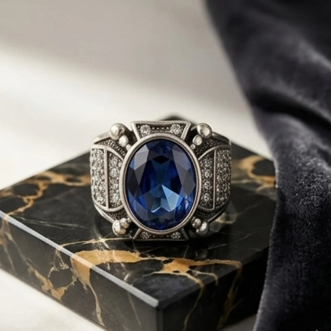 Neelam Ring | Turkish Design | Step Cut | CODE N-43