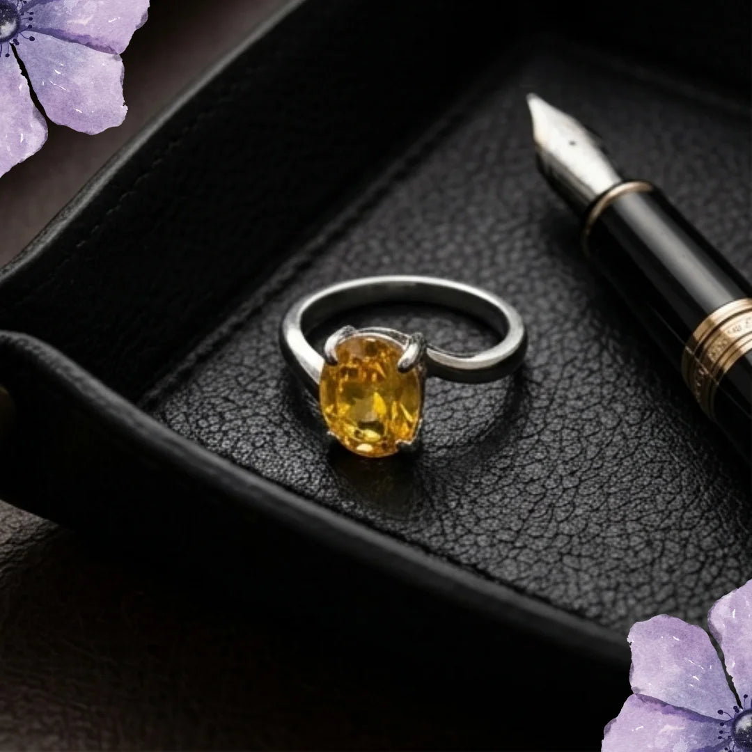 Pukhraj Female Ring | Diamond Step Cut | CODE P21