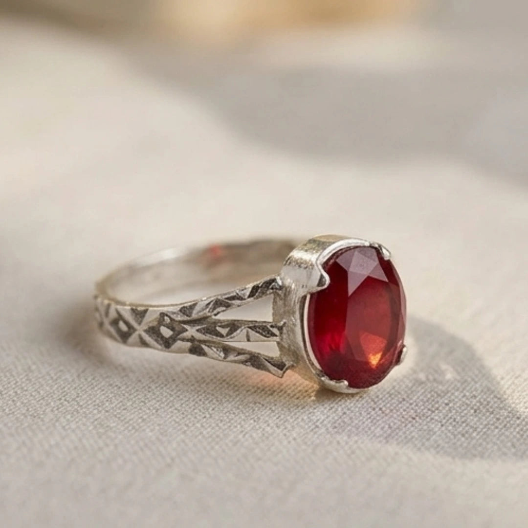 Ruby Female Ring | Step Cut | Yaqoot Ring | CODE R05
