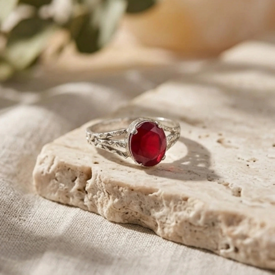 Ruby Female Ring | Step Cut | Yaqoot Ring | CODE R05
