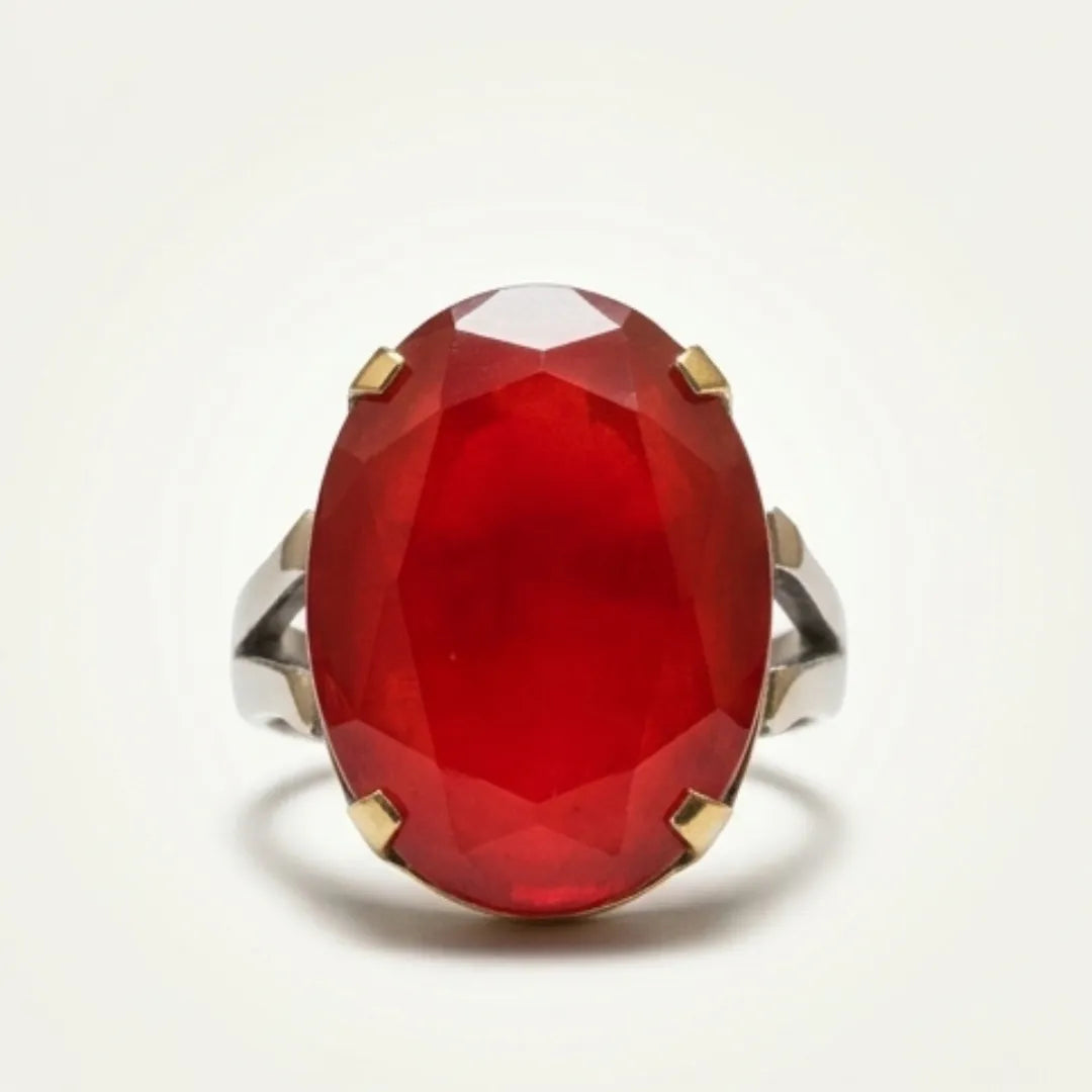 Yaqoot Ring | Step Cut Ruby | Turkish Style Ring