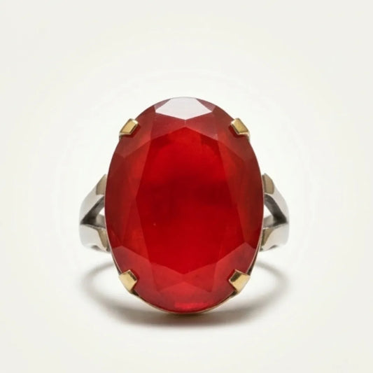 Yaqoot Ring | Step Cut Ruby | Turkish Style Ring