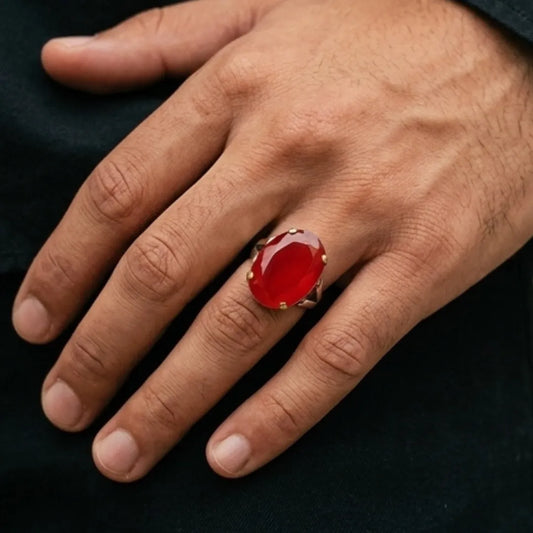 Yaqoot Ring | Step Cut Ruby | Turkish Style Ring