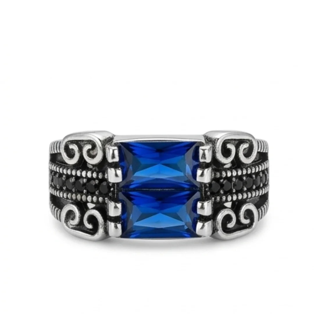 Neelam Ring | Turkish Design | Step Cut | CODE N-40