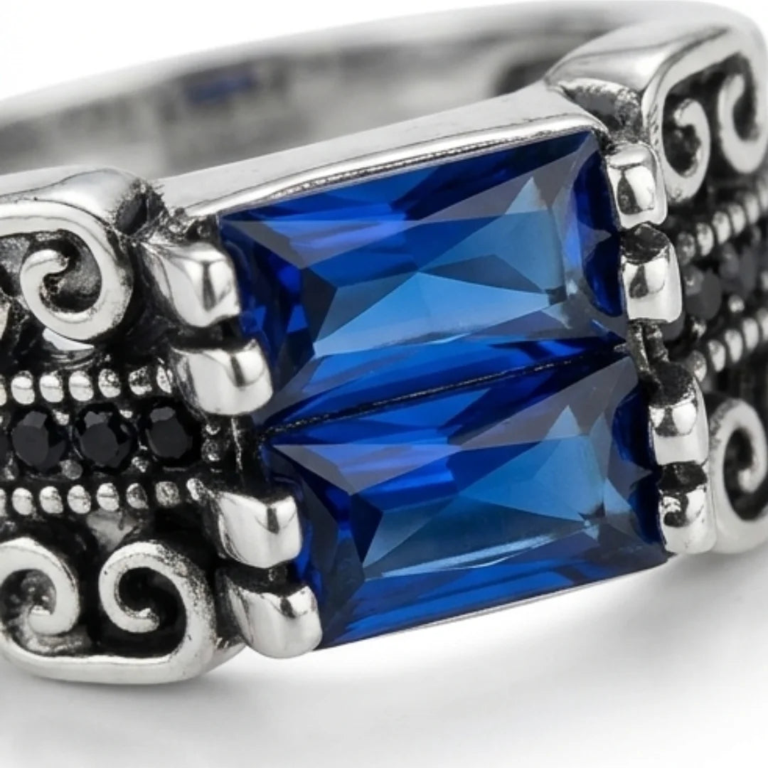 Neelam Ring | Turkish Design | Step Cut | CODE N-40