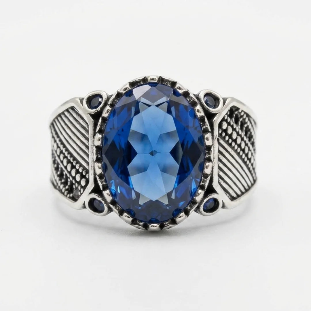Neelam Ring | Step Cut | Italian Style Ring