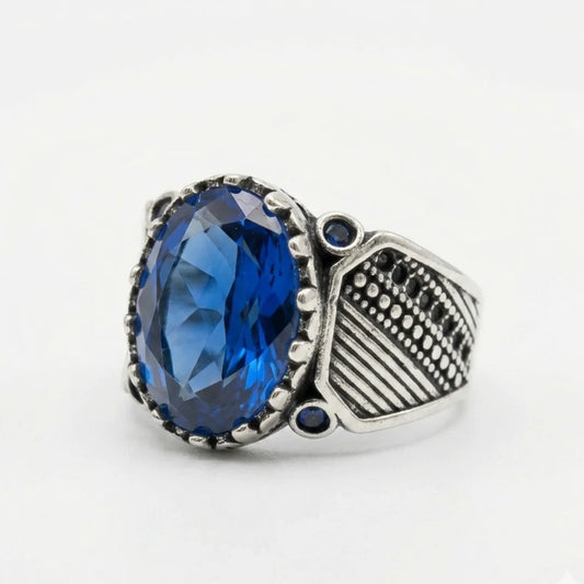 Neelam Ring | Step Cut | Italian Style Ring