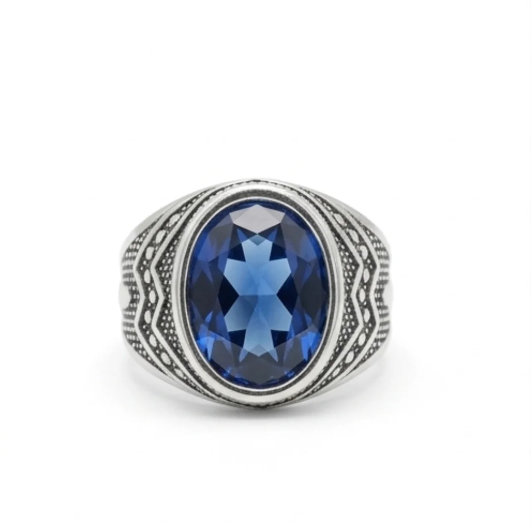 Neelam Ring | Step Cut | Turkish Style Ring
