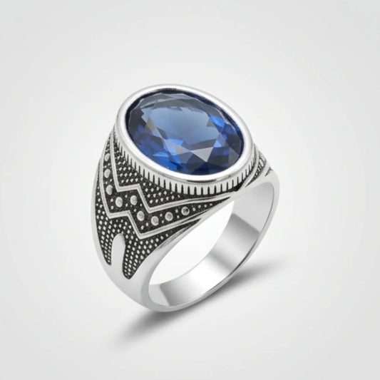 Neelam Ring | Step Cut | Turkish Style Ring