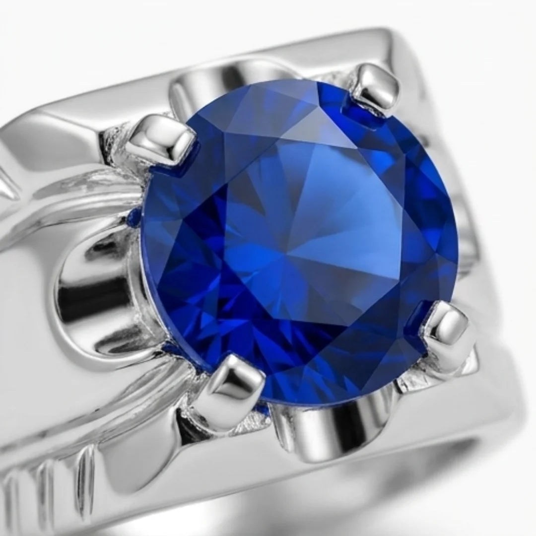 Neelam Ring | Diamond Shape Step Cut | CODE N-33