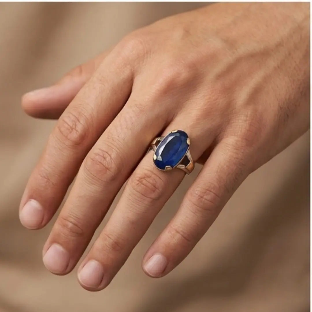 Neelam Ring | Step Cut | Italian Style Ring