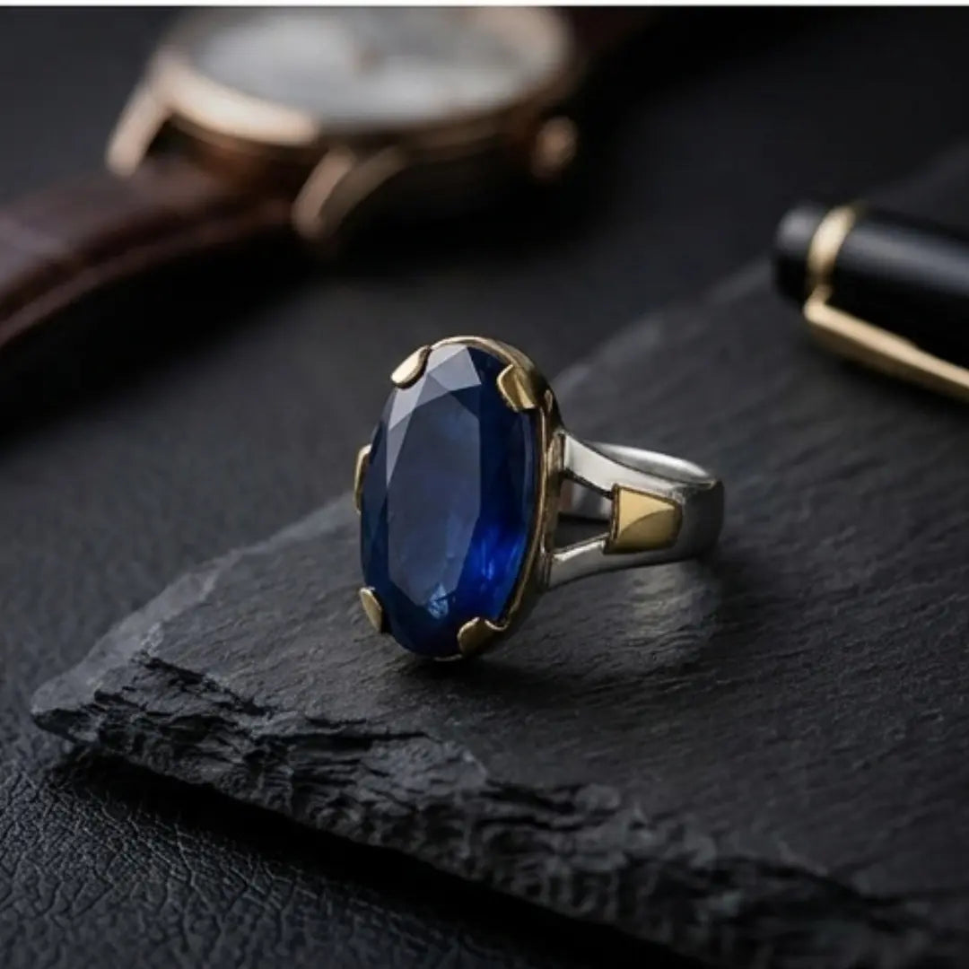 Neelam Ring | Step Cut | Italian Style Ring