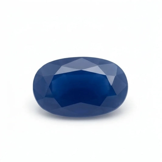15 ct Neelam (blue stone) | Oval Shape Step Cutting | Vitreous Dark Blue