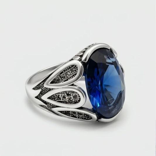 Neelam Ring | Turkish Design | Step Cut | CODE N-42