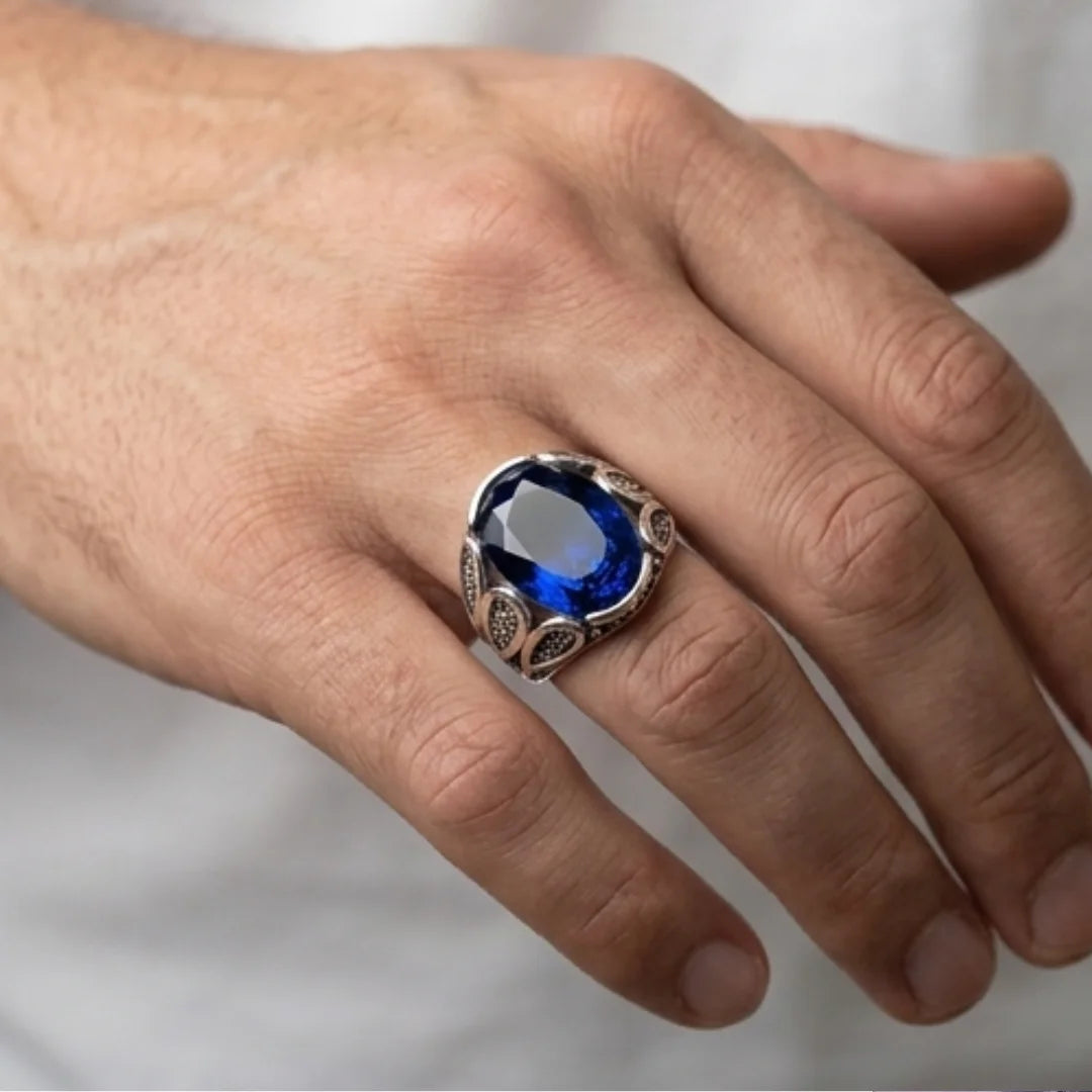 Neelam Ring | Turkish Design | Step Cut | CODE N-42