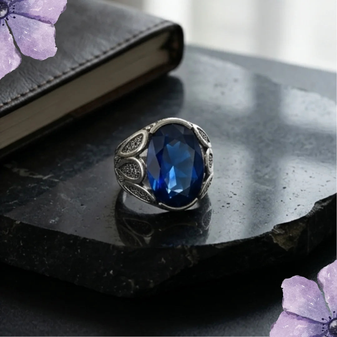 Neelam Ring | Turkish Design | Step Cut | CODE N-42