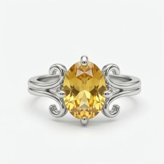 Pukhraj Female Ring | Shape Step Cut | CODE P25