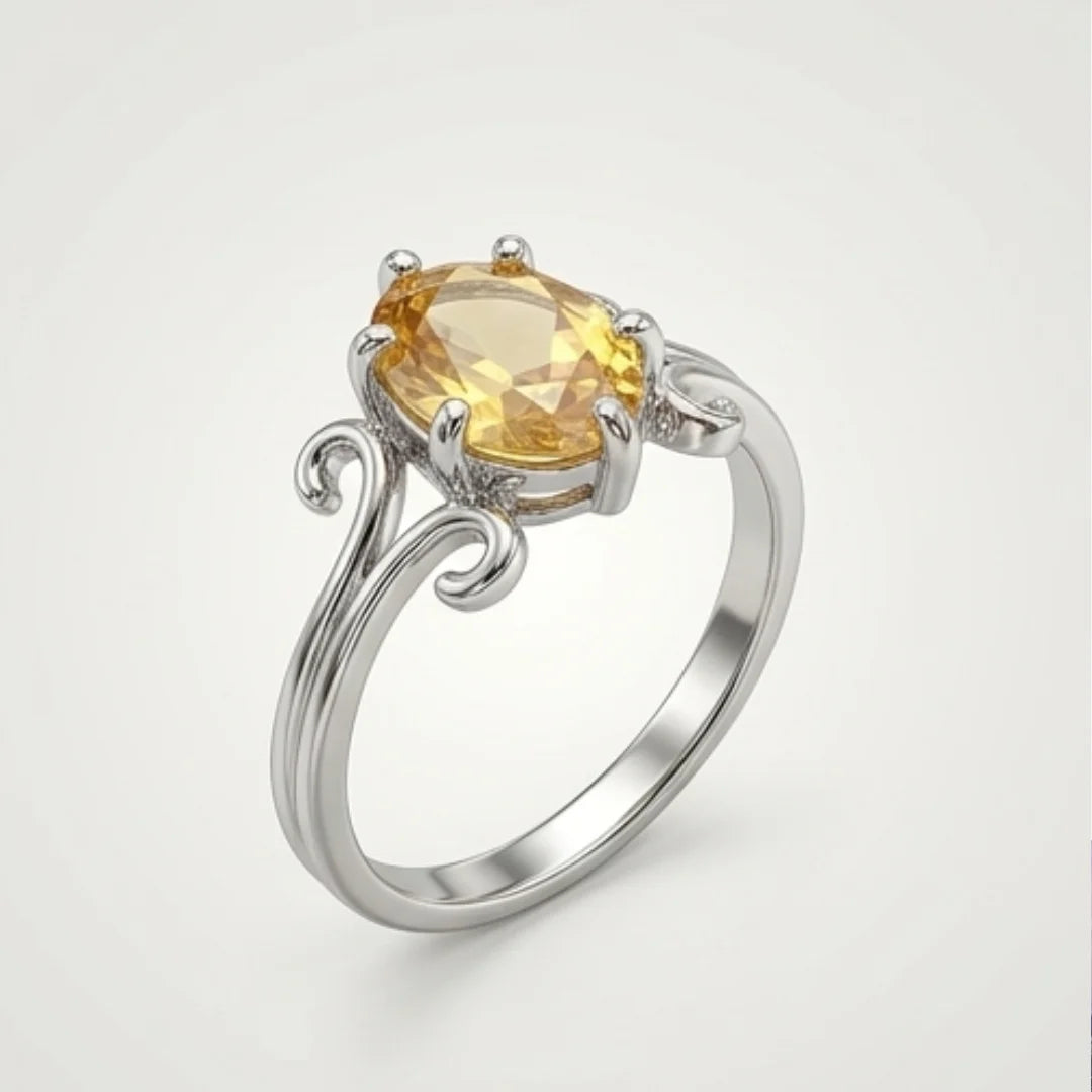 Pukhraj Female Ring | Shape Step Cut | CODE P25