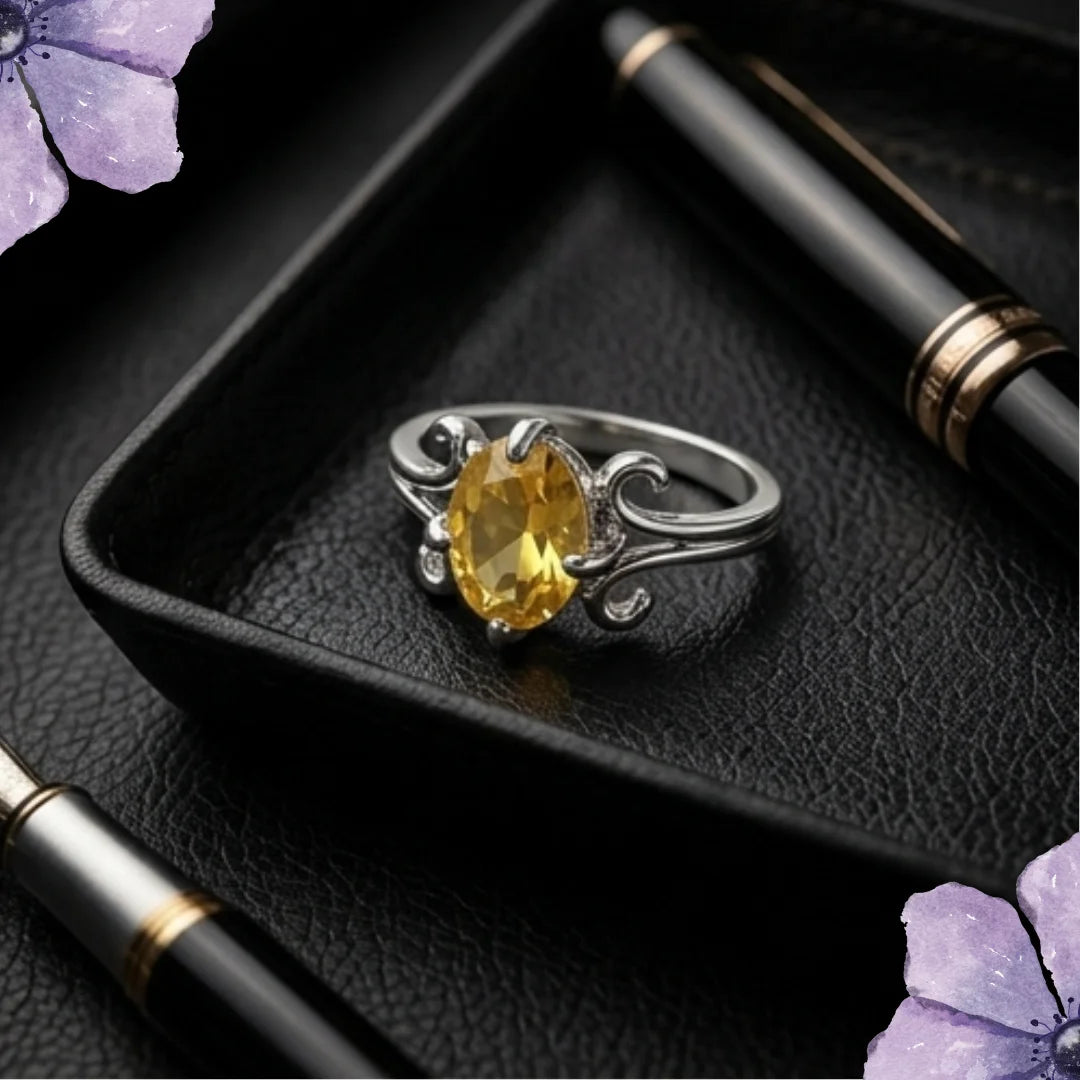 Pukhraj Female Ring | Shape Step Cut | CODE P25