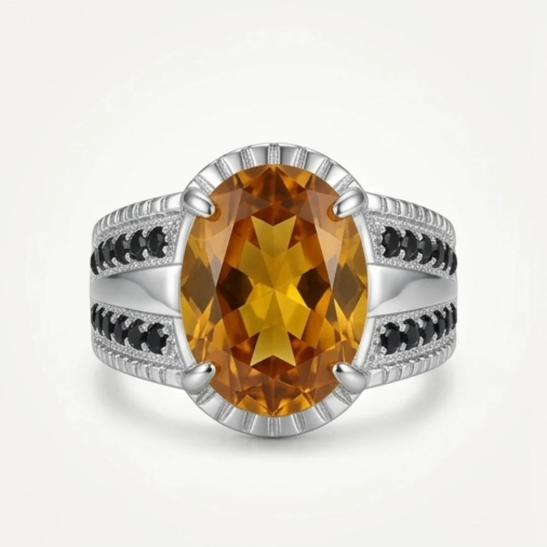Pukhraj Ring | Diamond Shape Step Cut | CODE P31