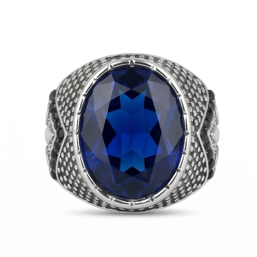 Neelam Ring | Turkish Design | Step Cut | CODE N-50