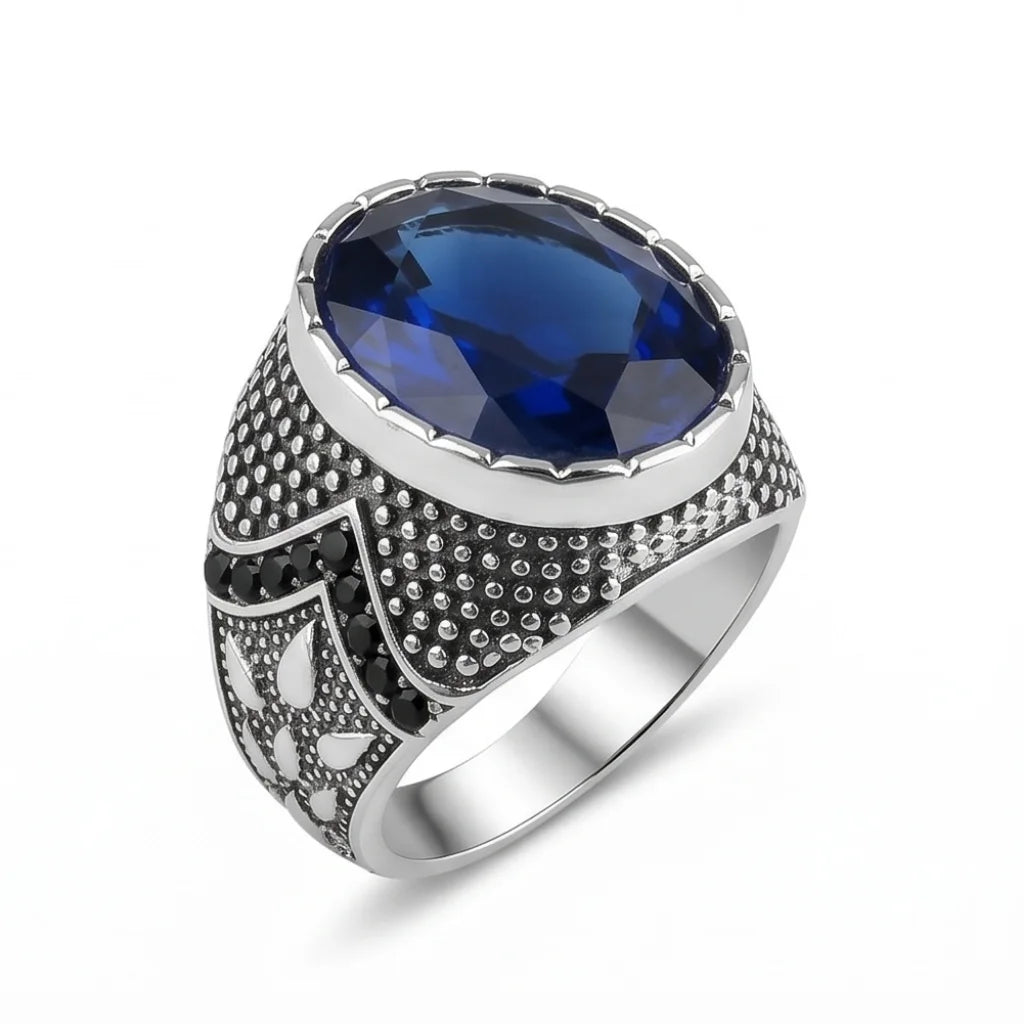 Neelam Ring | Turkish Design | Step Cut | CODE N-50