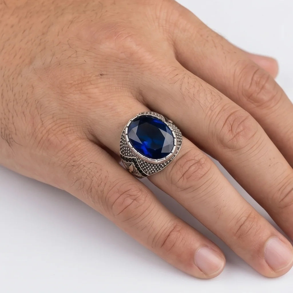 Neelam Ring | Turkish Design | Step Cut | CODE N-50