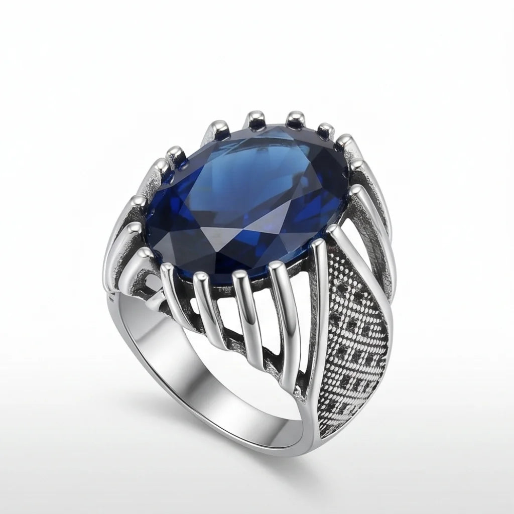 Neelam Ring | Turkish Design | Step Cut | CODE N-51