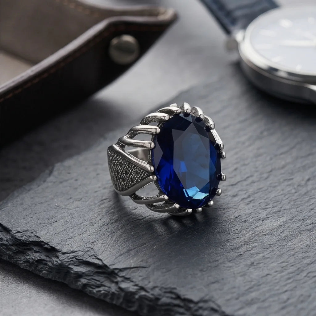 Neelam Ring | Turkish Design | Step Cut | CODE N-51
