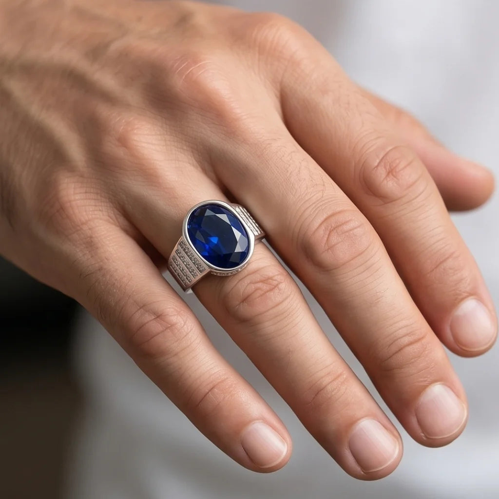 Neelam Ring | Turkish Design | Step Cut | CODE N-52
