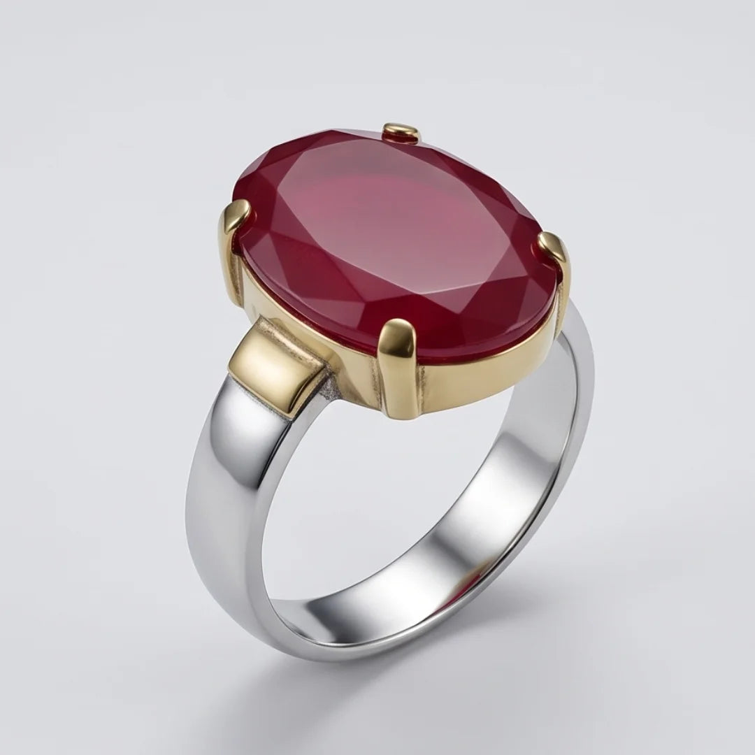 Yaqoot Ring | Step Cut Ruby | CODE R-24