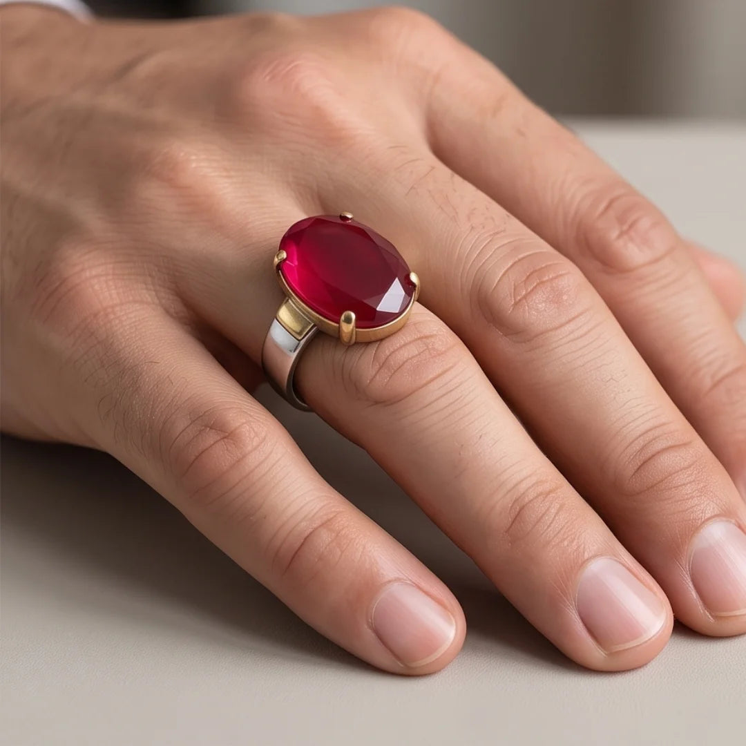 Yaqoot Ring | Step Cut Ruby | CODE R-24