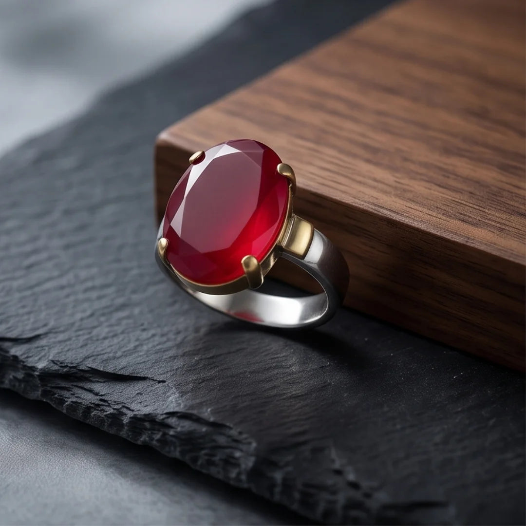 Yaqoot Ring | Step Cut Ruby | CODE R-24