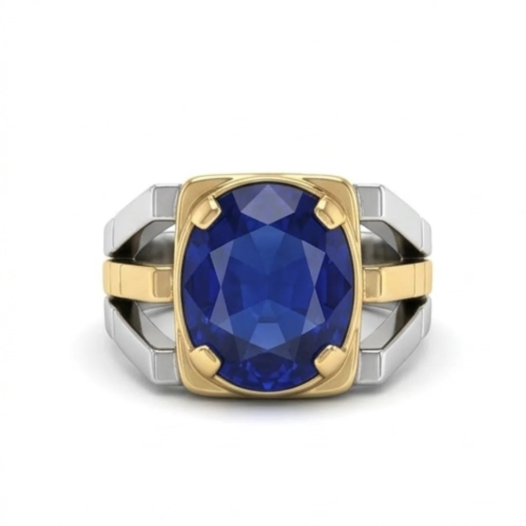 Neelam Ring | Blue Sapphire | Step Cut | CODE N-53