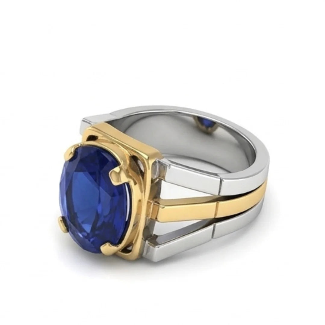 Neelam Ring | Blue Sapphire | Step Cut | CODE N-53
