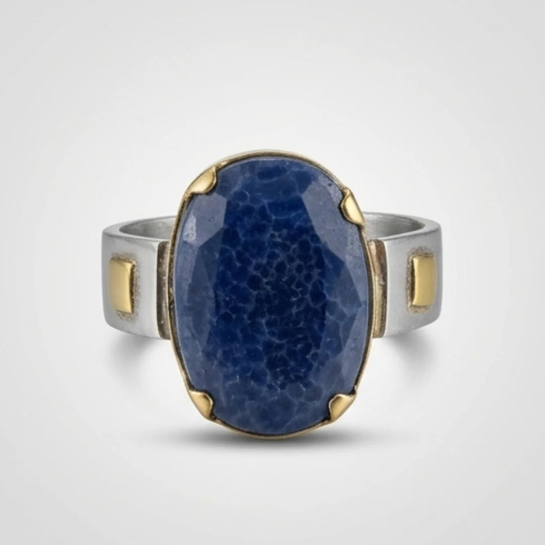 Neelam Ring | Blue Sapphire | Step Cut | CODE N-57