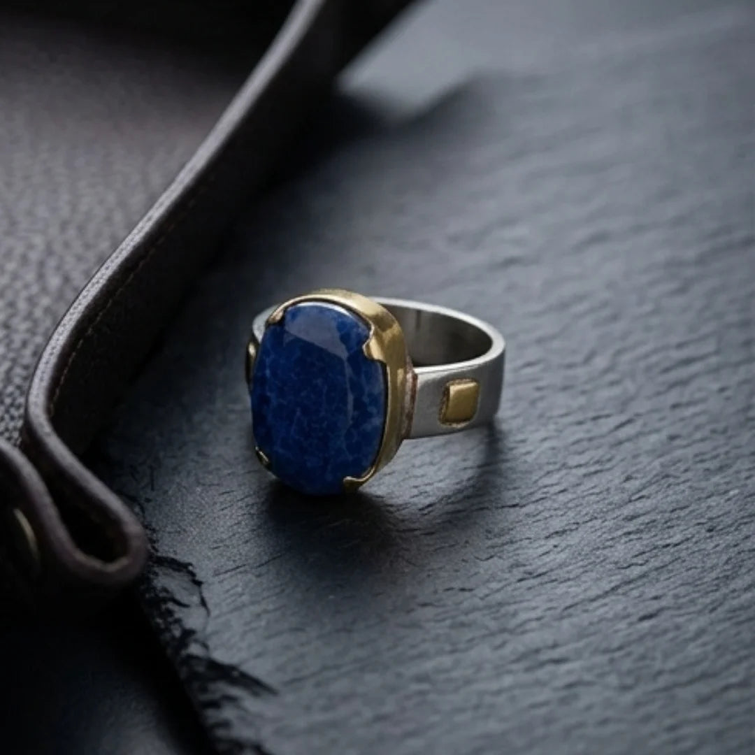 Neelam Ring | Blue Sapphire | Step Cut | CODE N-57