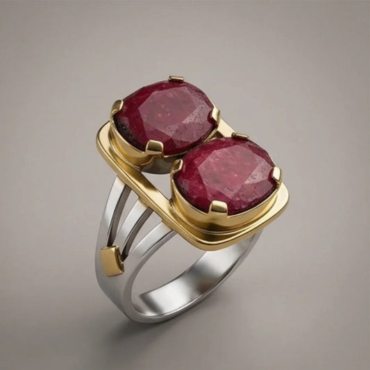 Yaqoot Ring | Step Cut Ruby | CODE R-28