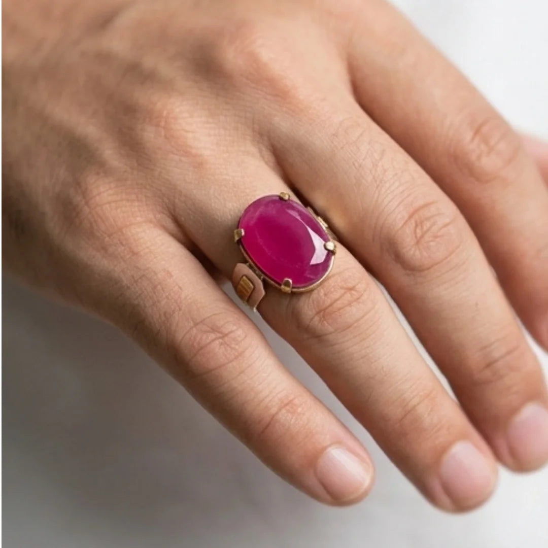 Yaqoot Ring | Step Cut Ruby | CODE R-25
