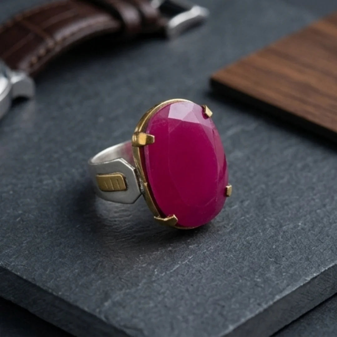 Yaqoot Ring | Step Cut Ruby | CODE R-25