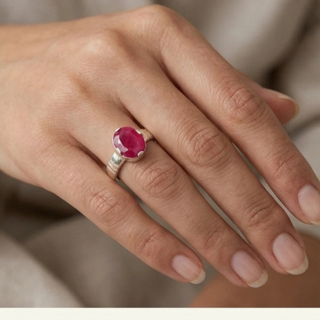 Ruby Female Ring | Step Cut | Yaqoot Ring | CODE R09