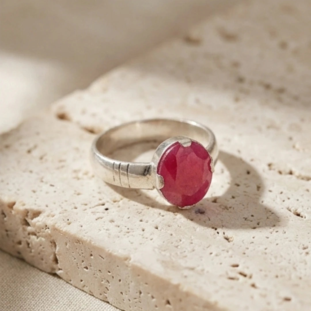Ruby Female Ring | Step Cut | Yaqoot Ring | CODE R09
