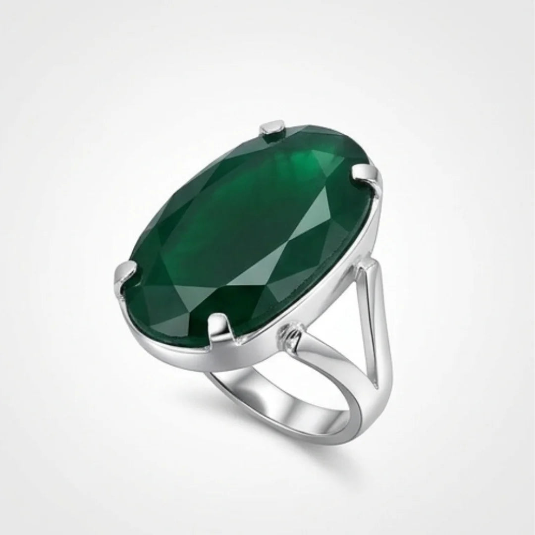 Emerald Ring | Step Cut Zamrud | Italian Style Ring | CODE E-75