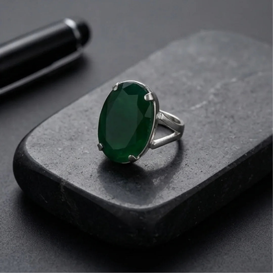 Emerald Ring | Step Cut Zamrud | Italian Style Ring | CODE E-75