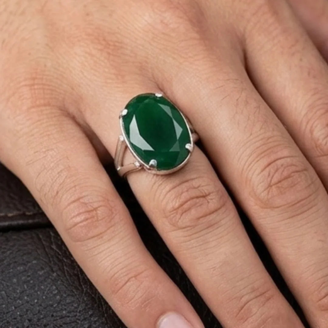 Emerald Ring | Step Cut Zamrud | Italian Style Ring | CODE E-75