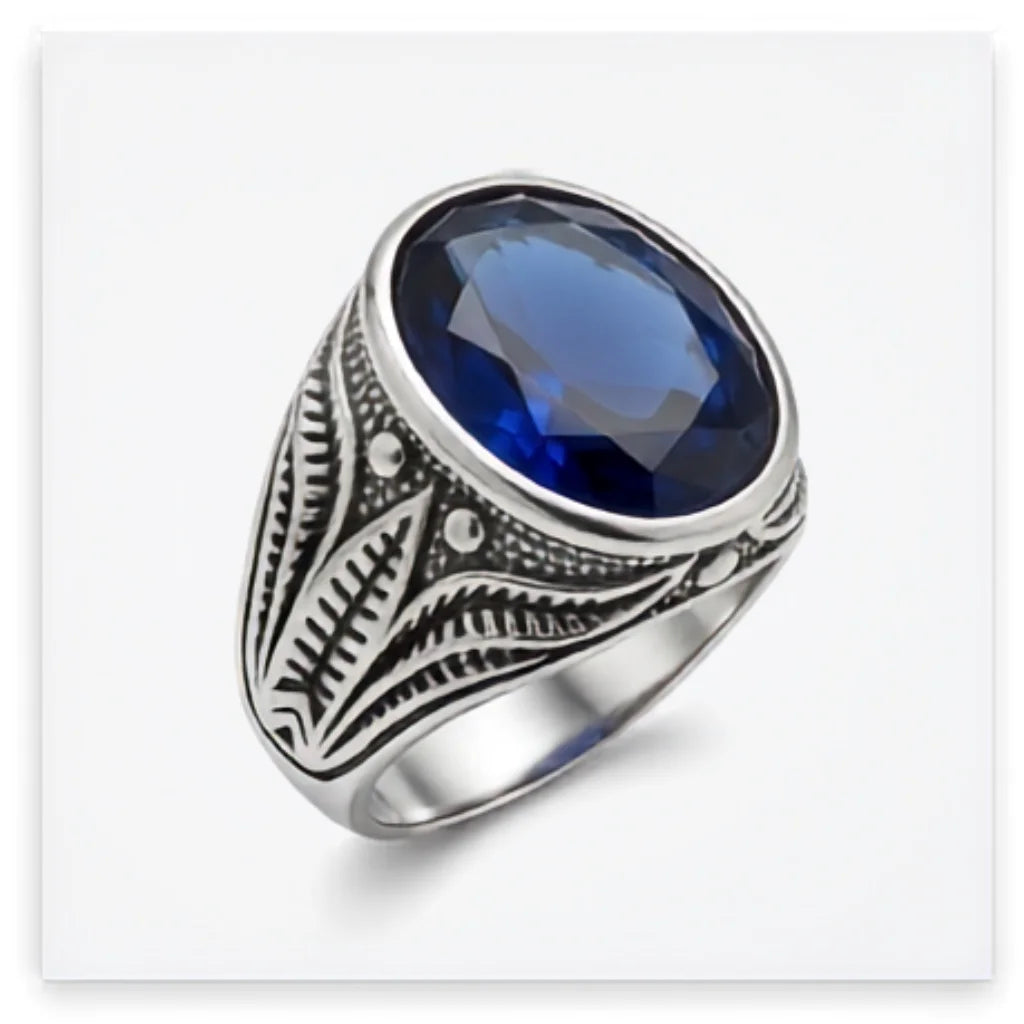 Neelam Ring | Turkish Design | Step Cut | CODE N-49