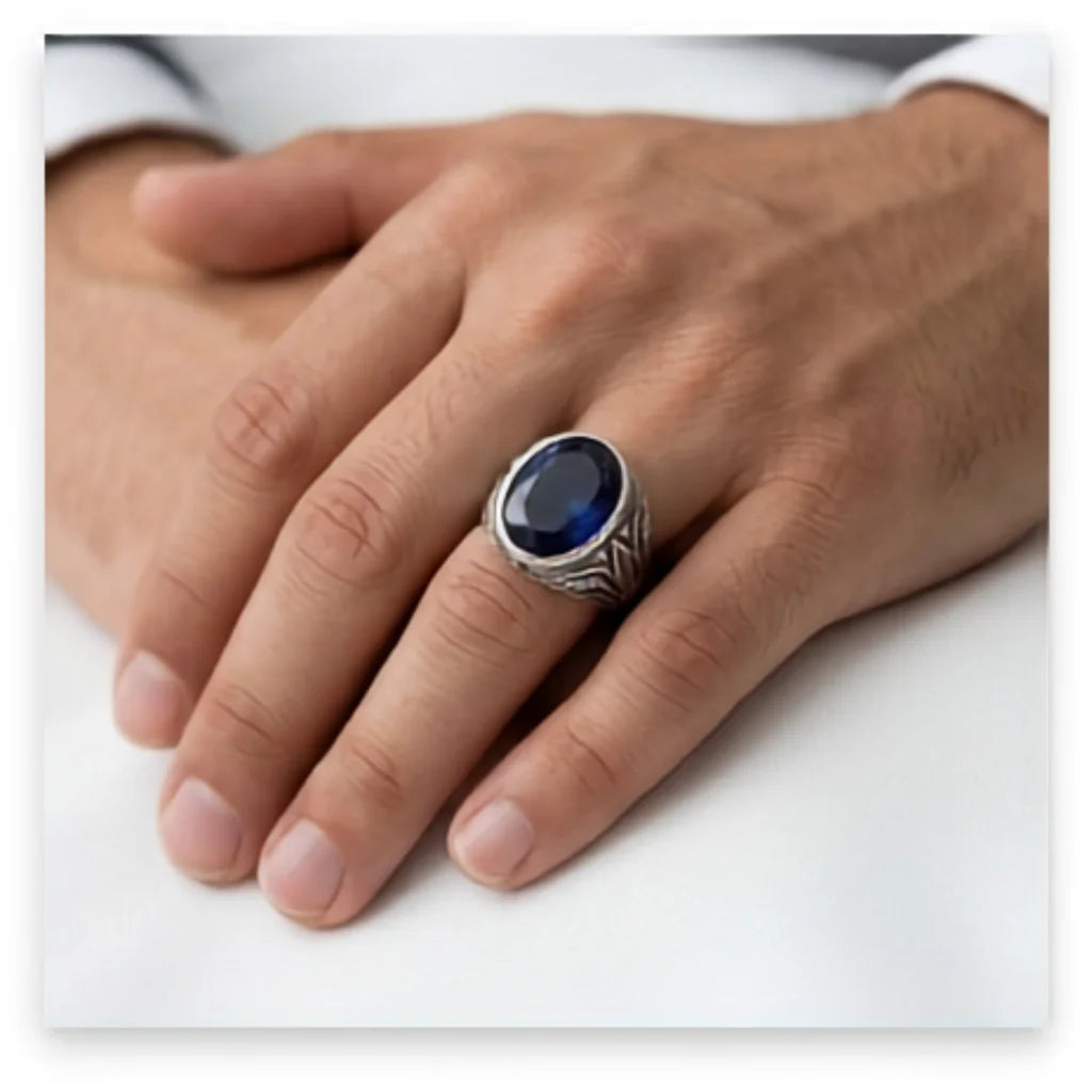 Neelam Ring | Turkish Design | Step Cut | CODE N-49